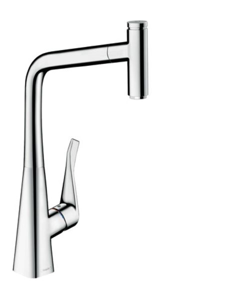 Hansgrohe-HG-Spueltischmischer-320-Metris-Select-M71-Ausziehauslauf-1jet-chrom-14884000 gallery number 1